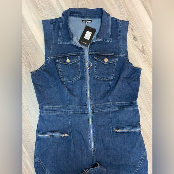 Denim zip up jumper - Picture 3 of 7